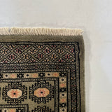 25047-Bokhara Hand-Knotted/Handmade Pakistani Rug/Carpet Tribal/Nomadic Authentic/ Size: 6'4" x 4'0"/193cm x 122cm