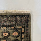 25047-Bokhara Hand-Knotted/Handmade Pakistani Rug/Carpet Tribal/Nomadic Authentic/ Size: 6'4" x 4'0"