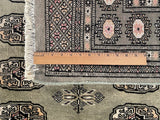 25047-Bokhara Hand-Knotted/Handmade Pakistani Rug/Carpet Tribal/Nomadic Authentic/ Size: 6'4" x 4'0"/193cm x 122cm