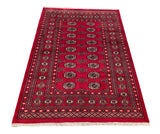 25050-Bokhara Hand-Knotted/Handmade Pakistani Rug/Carpet Tribal/Nomadic Authentic/ Size/: 6'1" x 4'1"/186cm x 124cm