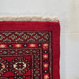 25050-Bokhara Hand-Knotted/Handmade Pakistani Rug/Carpet Tribal/Nomadic Authentic/ Size/: 6'1" x 4'1"/186cm x 124cm