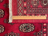 25050-Bokhara Hand-Knotted/Handmade Pakistani Rug/Carpet Tribal/Nomadic Authentic/ Size/: 6'1" x 4'1"