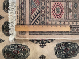 25054-Royal Bokhara Hand-Knotted/Handmade Pakistani Rug/Carpet Tribal/Nomadic Authentic/ Size: 5'10" x 4'1"/178cm x 124cm