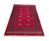 25053-Royal Bokhara Hand-Knotted/Handmade Pakistani Rug/Carpet Tribal/Nomadic Authentic/ Size: 6'1" x 4'1"