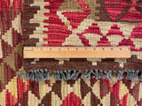 25167- Kelim Hand-Woven/Flat Weaved/Handmade Afghan Rug/Carpet Tribal/Nomadic Authentic/Size: 6'9" x 5'0"
