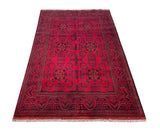 25388- Khal Mohammad Afghan Hand-Knotted Authentic/Traditional/Carpet/Rug/ Size: 6'6" x 4'3"