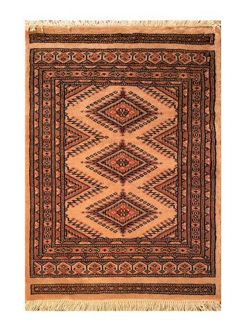 25080- Jaldar Hand-knotted/Handmade Pakistani Rug/Carpet Traditional Authentic/Size: 2'11" x 2'2"