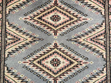 25098- Jaldar Hand-knotted/Handmade Pakistani Rug/Carpet Traditional Authentic/Size: 3'1" x 2'2"