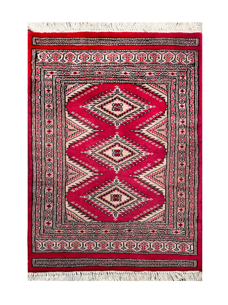 25100- Jaldar Hand-knotted/Handmade Pakistani Rug/Carpet Traditional Authentic/Size: 2'11" x 2'0"