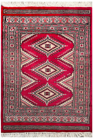 25100- Jaldar Hand-knotted/Handmade Pakistani Rug/Carpet Traditional Authentic/Size: 2'11" x 2'0"