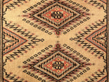 25101- Jaldar Hand-knotted/Handmade Pakistani Rug/Carpet Traditional Authentic/Size: 3'0" x 2'1"