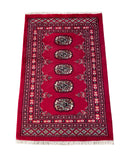 25065-Bokhara Hand-Knotted/Handmade Pakistani Rug/Carpet Tribal/Nomadic Authentic/ Size: 3'1" x 2'0"