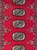 25065-Bokhara Hand-Knotted/Handmade Pakistani Rug/Carpet Tribal/Nomadic Authentic/ Size: 3'1" x 2'0"