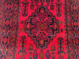 25376- Khal Mohammad Afghan Hand-Knotted Authentic/Traditional/Carpet/Rug/ Size: 6'4" x 4'2"