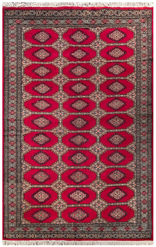 25193- Jaldar Hand-knotted/Handmade Pakistani Rug/Carpet Traditional Authentic/Size: 8'2" x 5'2"