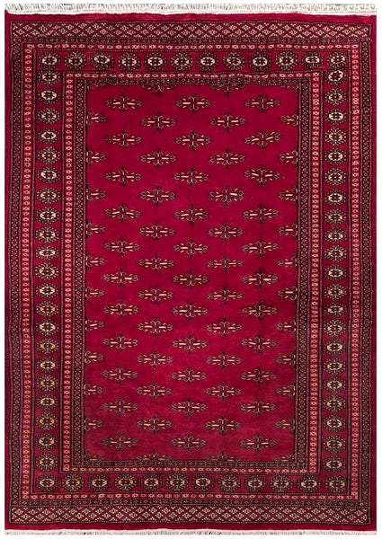 25259-Bokhara Hand-Knotted/Handmade Pakistani Rug/Carpet Tribal/Nomadic Authentic/ Size: 7'4" x 5'2"