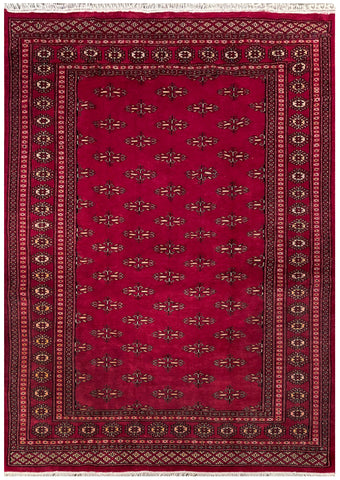 25259-Bokhara Hand-Knotted/Handmade Pakistani Rug/Carpet Tribal/Nomadic Authentic/ Size: 7'4" x 5'2"