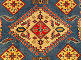 25280-Kazak Hand-Knotted/Handmade Afghan Rug/Carpet Tribal/Nomadic Authentic/ Size: 6’9” x 4’11”