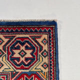 25280-Kazak Hand-Knotted/Handmade Afghan Rug/Carpet Tribal/Nomadic Authentic/ Size: 6’9” x 4’11”