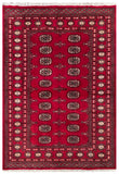 25225-Bokhara Hand-Knotted/Handmade Pakistani Rug/Carpet Tribal/Nomadic Authentic/ Size: 5'11" x 4'1"