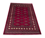 25226-Bokhara Hand-Knotted/Handmade Pakistani Rug/Carpet Tribal/Nomadic Authentic/ Size: 5'9" x 4'1"