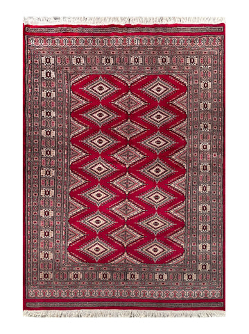 25206- Jaldar Hand-knotted/Handmade Pakistani Rug/Carpet Traditional Authentic/Size: 6'0" x 4'1"
