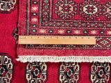 25049-Bokhara Hand-Knotted/Handmade Pakistani Rug/Carpet Tribal/Nomadic Authentic/ Size: 5'11" x 4'2"