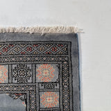 25227-Bokhara Hand-Knotted/Handmade Pakistani Rug/Carpet Tribal/Nomadic Authentic/ Size: 7'8" x 2'7"