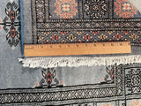 25227-Bokhara Hand-Knotted/Handmade Pakistani Rug/Carpet Tribal/Nomadic Authentic/ Size: 7'8" x 2'7"