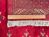 25051-Royal Bokhara Hand-Knotted/Handmade Pakistani Rug/Carpet Tribal/Nomadic Authentic/ Size/: 6'10" x 4'7"/208cm x 140cm