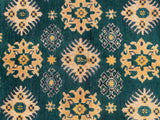 25257-Kazak Hand-Knotted/Handmade Afghan Rug/Carpet Tribal/Nomadic Authentic/ Size: 4’10” x 3’4”