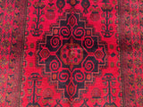 25383- Khal Mohammad Afghan Hand-Knotted Authentic/Traditional/Carpet/Rug/ Size: 6'6" x 4'2"