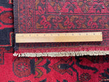 25383- Khal Mohammad Afghan Hand-Knotted Authentic/Traditional/Carpet/Rug/ Size: 6'6" x 4'2"
