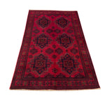 25381- Khal Mohammad Afghan Hand-Knotted Authentic/Traditional/Carpet/Rug/ Size: 6'5" x 4'1"