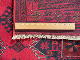 25381- Khal Mohammad Afghan Hand-Knotted Authentic/Traditional/Carpet/Rug/ Size: 6'5" x 4'1"