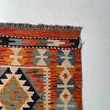 25251- Kelim Hand-Woven/Flat Weaved/Handmade Afghan Rug/Carpet Tribal/Nomadic Authentic/Size: 4'0" x 2'8"