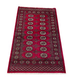 25203-Bokhara Hand-Knotted/Handmade Pakistani Rug/Carpet Tribal/Nomadic Authentic/ Size: 5'1" x 3'1"