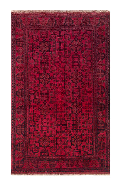 25315- Khal Mohammad Afghan Hand-Knotted Authentic/Traditional/Carpet/Rug/ Size: 6'8" x 4'1"