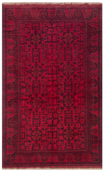 25315- Khal Mohammad Afghan Hand-Knotted Authentic/Traditional/Carpet/Rug/ Size: 6'8" x 4'1"