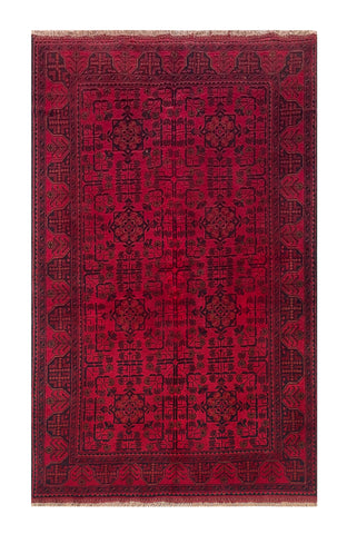 25315- Khal Mohammad Afghan Hand-Knotted Authentic/Traditional/Carpet/Rug/ Size: 6'8" x 4'1"