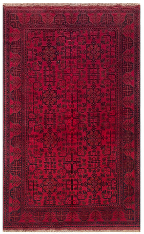 25315- Khal Mohammad Afghan Hand-Knotted Authentic/Traditional/Carpet/Rug/ Size: 6'8" x 4'1"