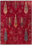 25366- Royal Chobi Ziegler Afghan Hand-Knotted Contemporary/Traditional/Size: 9'9" x 6'9"