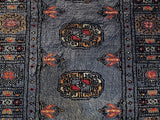 25056-Royal Bokhara Hand-Knotted/Handmade Pakistani Rug/Carpet Tribal/Nomadic Authentic/ Size: 6'8" x 2'8"/203cm x 81cm