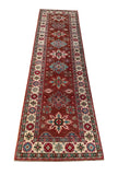 25285-Kazak Hand-Knotted/Handmade Afghan Rug/Carpet Tribal/Nomadic Authentic/ Size: 9’8” x 2’9”