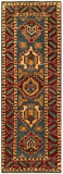 25261-Kazak Hand-Knotted/Handmade Afghan Rug/Carpet Tribal/Nomadic Authentic/ Size: 5’10” x 2’0”