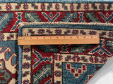 25261-Kazak Hand-Knotted/Handmade Afghan Rug/Carpet Tribal/Nomadic Authentic/ Size: 5’10” x 2’0”