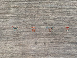 25023- Chobi Ziegler Afghan/Handmade/Hand-Knotted Contemporary/Traditional/Size: 10'2" x 2'9"/310cm x 84cm