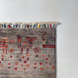 25023- Chobi Ziegler Afghan/Handmade/Hand-Knotted Contemporary/Traditional/Size: 10'2" x 2'9"