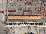 25023- Chobi Ziegler Afghan/Handmade/Hand-Knotted Contemporary/Traditional/Size: 10'2" x 2'9"/310cm x 84cm