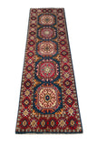 25272-Kazak Hand-Knotted/Handmade Afghan Rug/Carpet Tribal/Nomadic Authentic/ Size: 6’7” x 2’1”